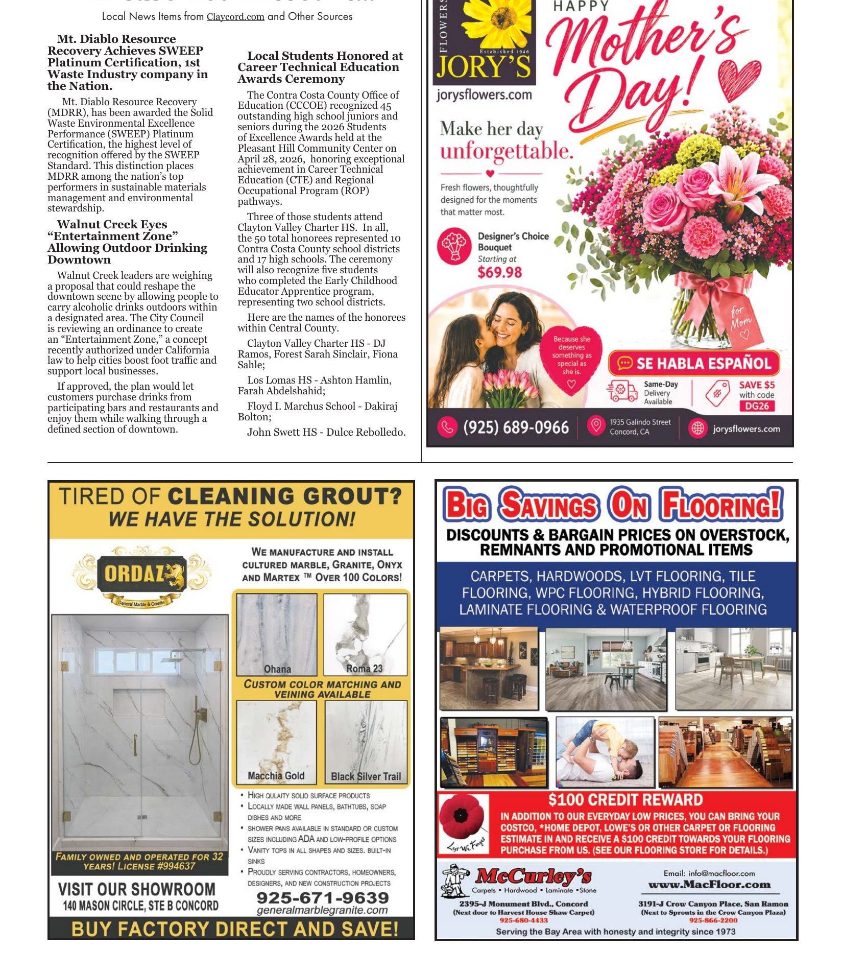 Diablo Gazette May 2026 — page 7 as published (masthead trimmed).